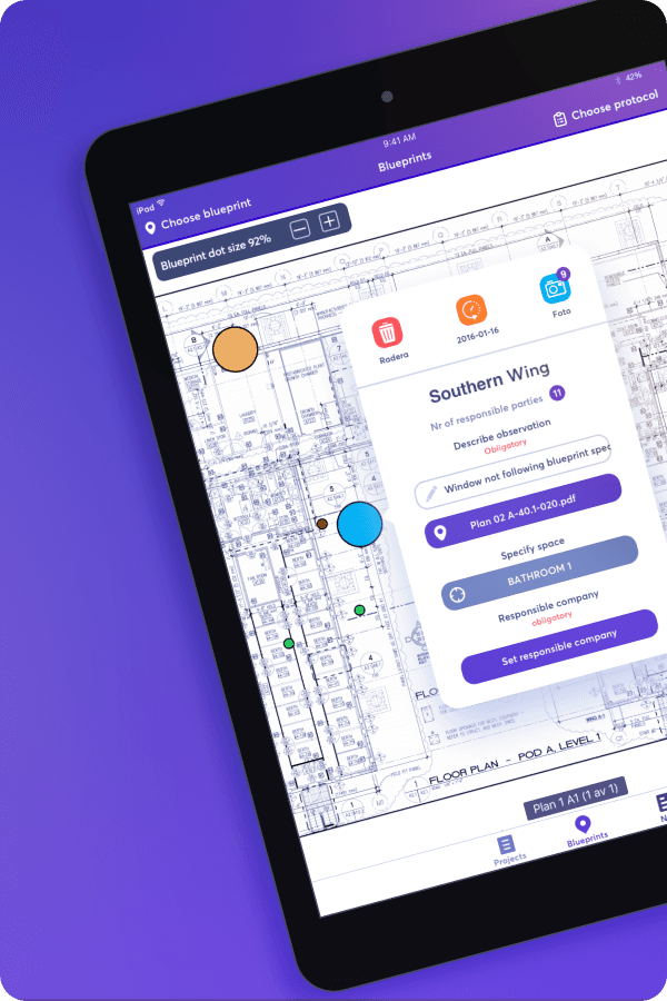 iPad blueprint issue feature
