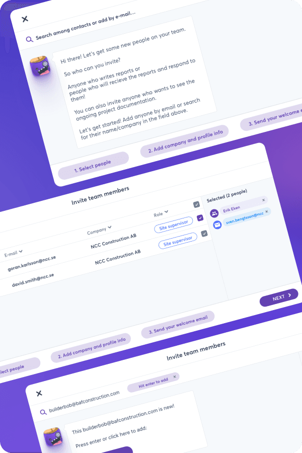 Invite onboarding upon team creation